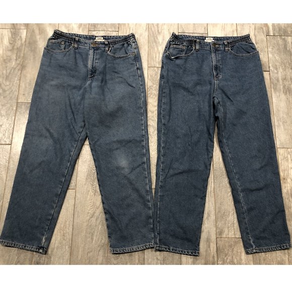 lined denim jeans